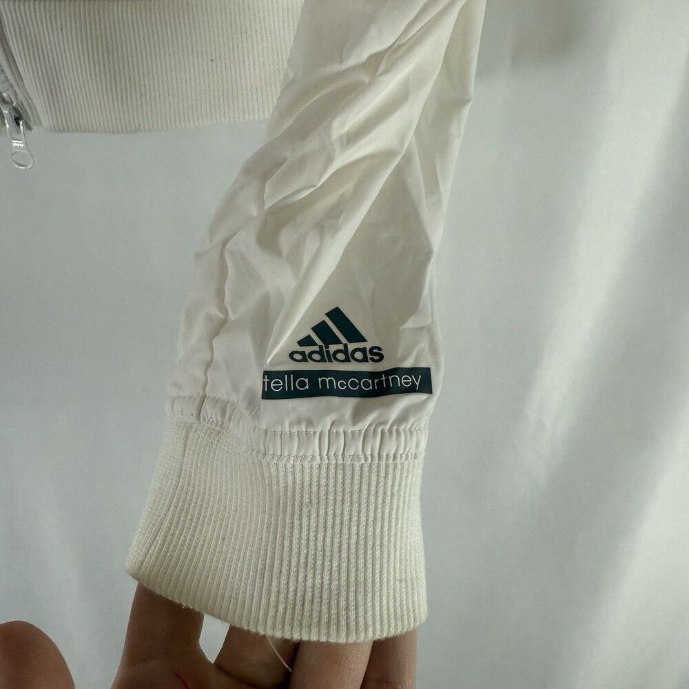 Stella McCartney ADIDAS Jacket Women's XS White Cropped Full Zip Breathable - Picture 5 of 10